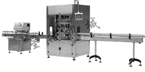 醬料灌裝旋蓋貼標生產線(圖1)